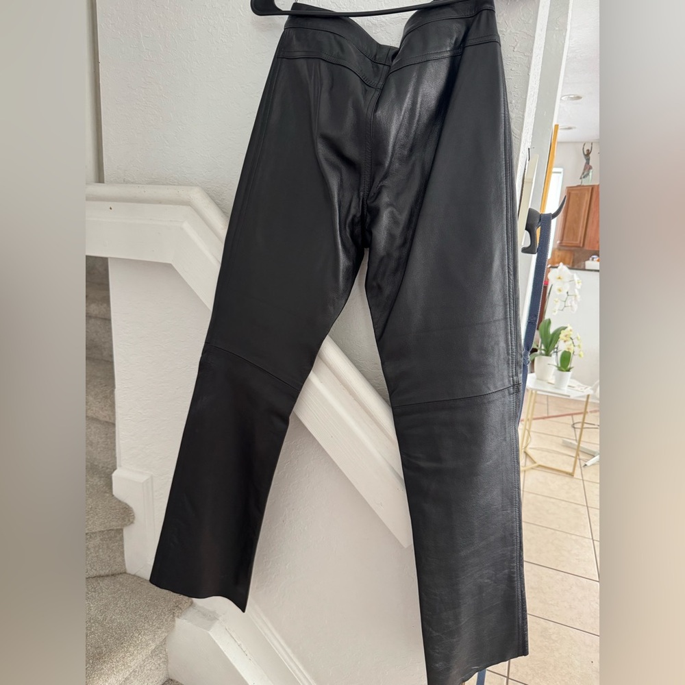 Black Leather Men Pants